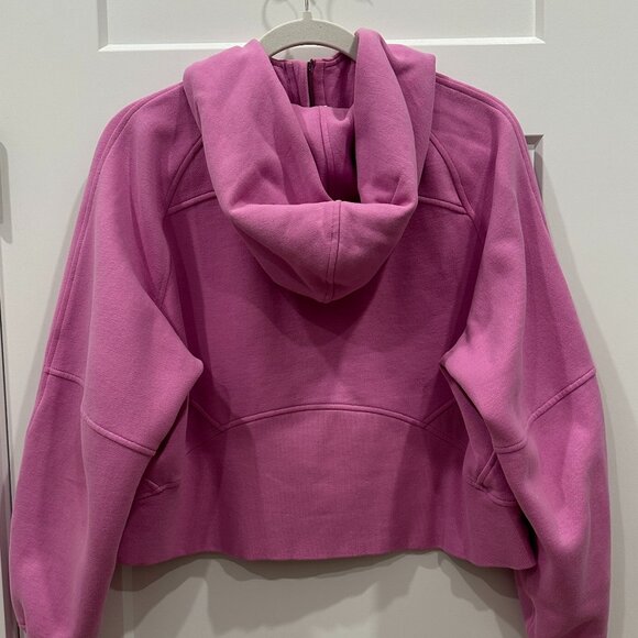 Scuba Oversized Full-Zip Hoodie Dahlia Mauve M/L - Picture 3 of 5